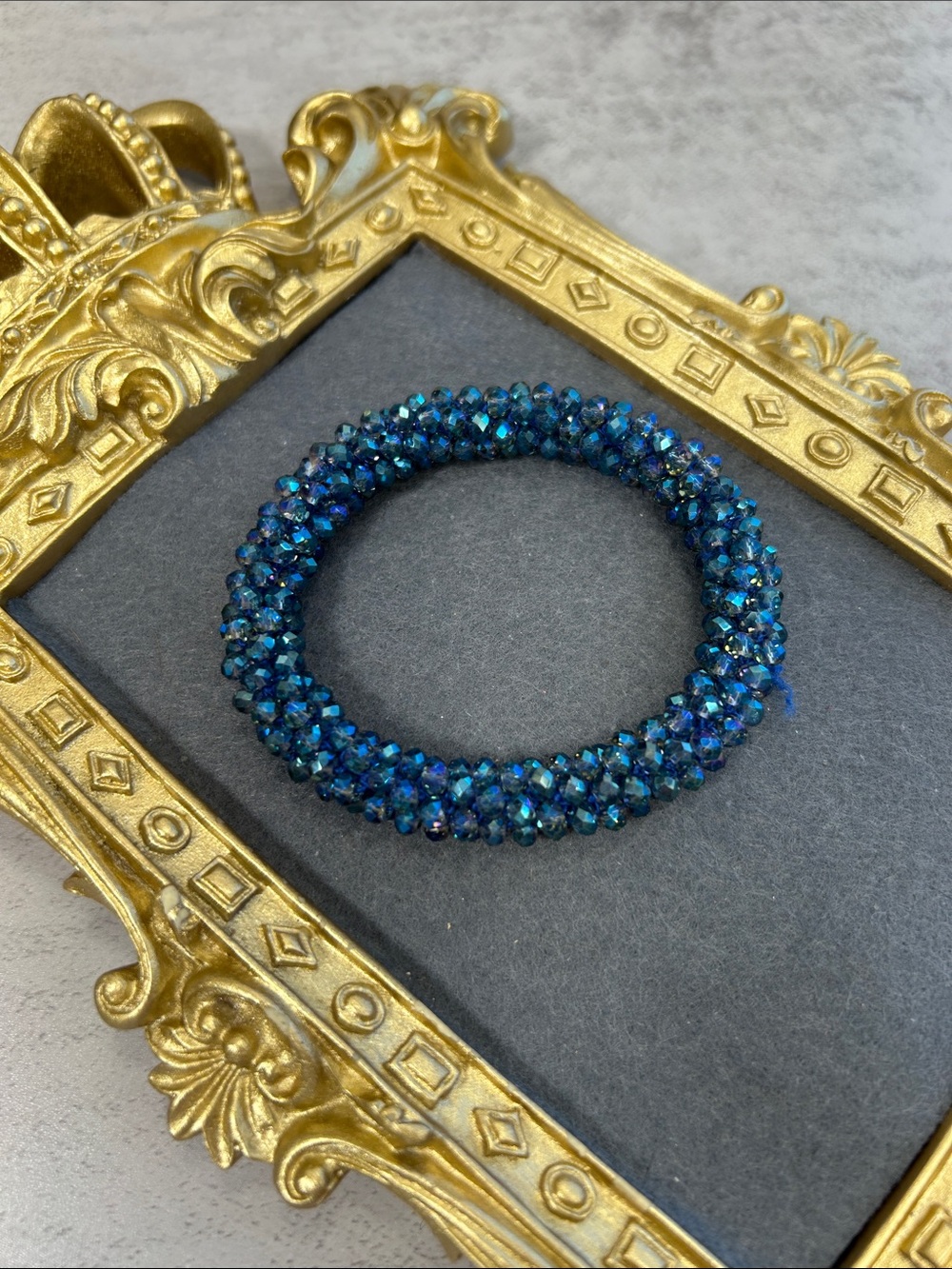 Sparkling Blue Crystal Stretch Bracelet - Women Jewelry